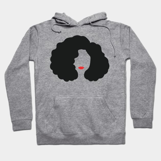 Curly Hair Silhouette Hoodie by mainstvibes